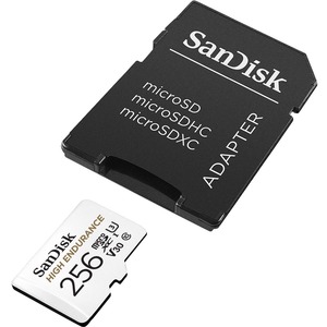 SDSQQNR-256G-AN6IA SanDisk High Endurance 256GB MicroSDXC U3 V30 Class 10 Full HD Flash Memory Card