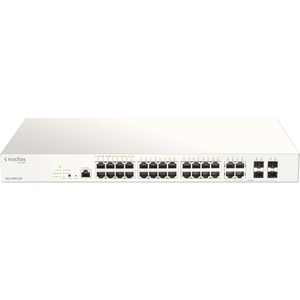 DBS-2000-28P D-Link 28-Port Nuclias Cloud-Managed Switch - 28 Ports - Manageable - 2 Layer Supported - Modular - 4 SFP Slots - Optical Fiber, Twisted Pair -  (Refurbished)
