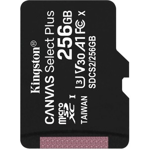 SDCS2/256GBSP Kingston Canvas Select Plus 256GB MicroSDXC Class 10 UHS-I U1 100MB/s Read/ 85MB/s Write Memory Card