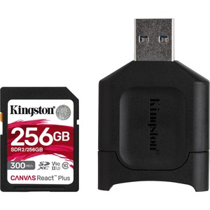 MLPR2/256GB Kingston Canvas React Plus 256GB Secure Digital (SD) Class 10 UHS-II 300MB/s Read/260MB/s Write Memory Card