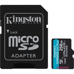 SDCG3/256GB Kingston Canvas Go Plus 256GB MicroSDXC Class 10 UHS-I U3 170MB/s Read/ 90MB/s Write Memory Card