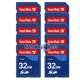 SanDisk 32MB (10-Pack) Secure 