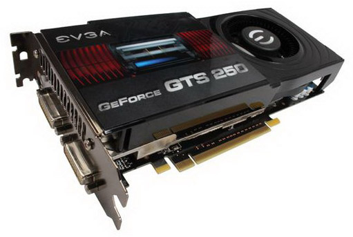 01G-P3-1155-TR EVGA GeForce GTS 250 1GB 256-Bit GDDR3 PCI Express 2.0 x16 HDCP Ready SLI Supported Video Graphics Card