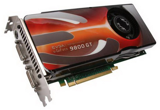 01G-P3-N983-AR EVGA GeForce 9800 GT AKIMBO Edition 1GB GDDR3 256-Bit Dual DVI/ HDTV/ S-Video Out/ HDCP Ready/ SLI Support PCI-Express 2.0 x16 Video Graphics Card