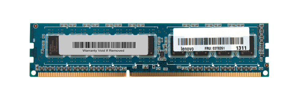 03T8261 IBM 4GB PC3-12800 DDR3-1600MHz ECC Unbuffered CL11 240-Pin DIMM Single Rank Memory Module for ThinkStation S30 (type 0567 0568 0569 0606)