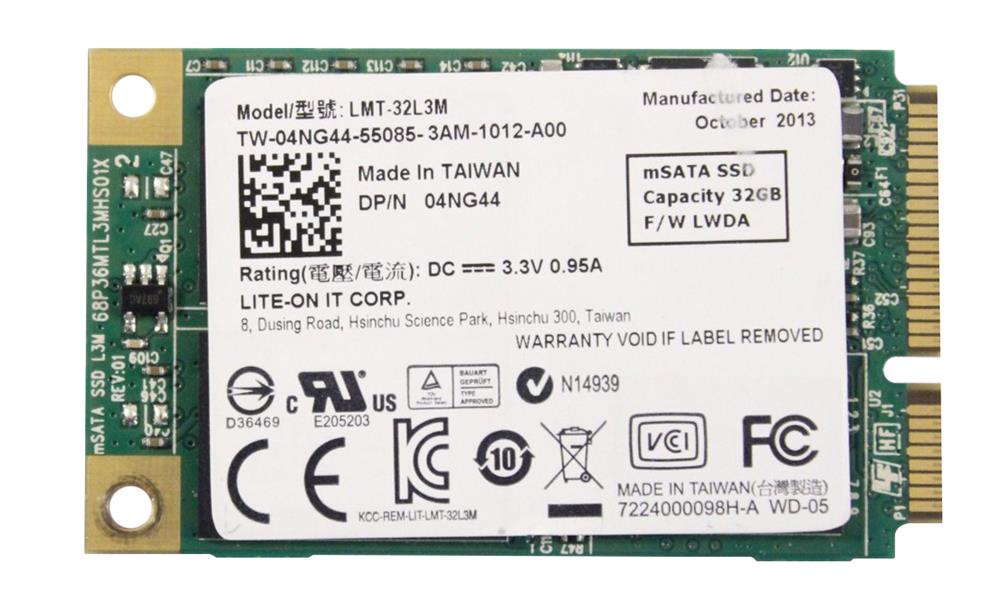 04NG44 Dell 32GB MLC SATA 6Gbps mSATA Internal Solid State Drive (SSD)