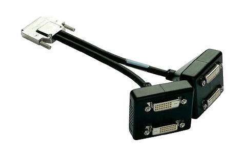 0F908M Dell nVidia NVS420 VHDCI Quad DVI Splitter Cable