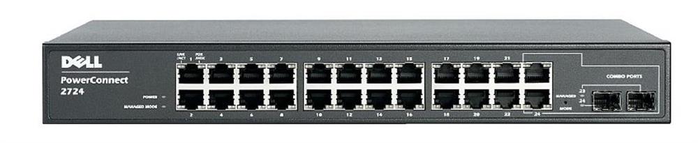0YJ297 Dell PowerConnect 2724 24-Ports 10/100/1000Base-T Gigabit Ethernet Switch (Refurbished)