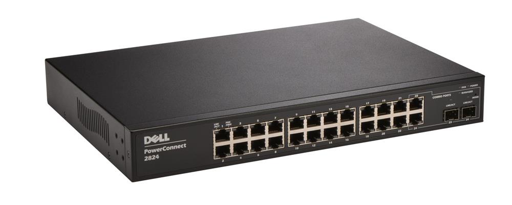 210-27777 Dell PowerConnect 2824 24-Ports 10/100/1000Base-T Managed Switch (Refurbished)