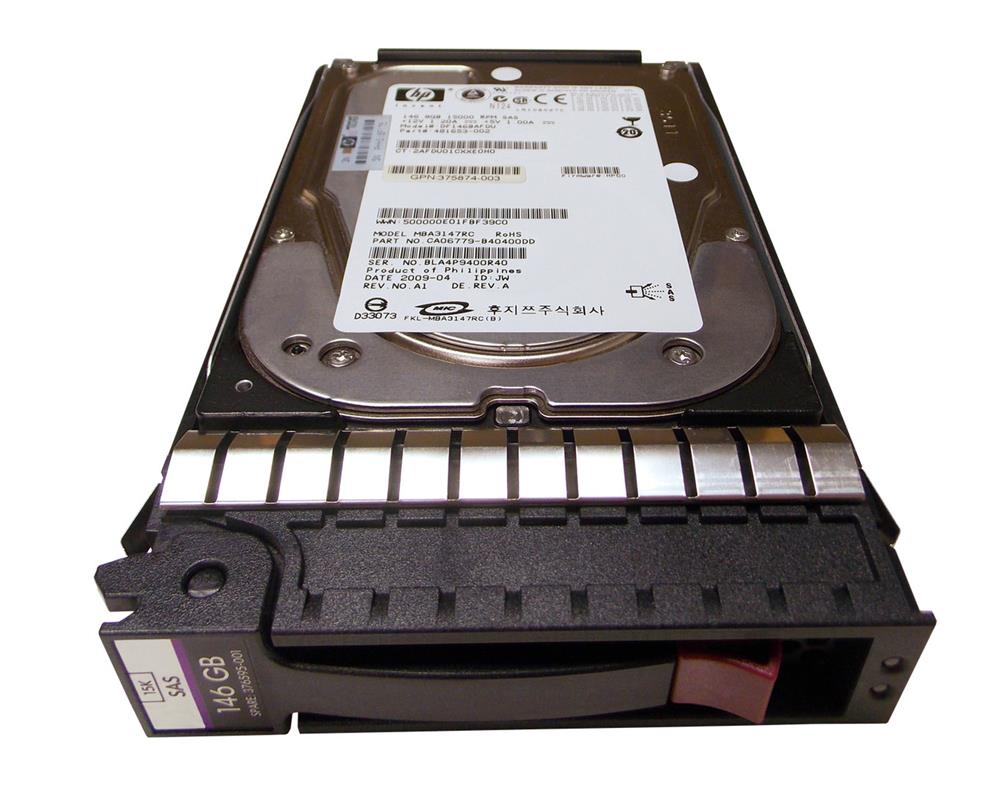 376595-001 HP 146GB 15000RPM SAS 3Gbps Hot Swap 3.5-inch Internal Hard Drive