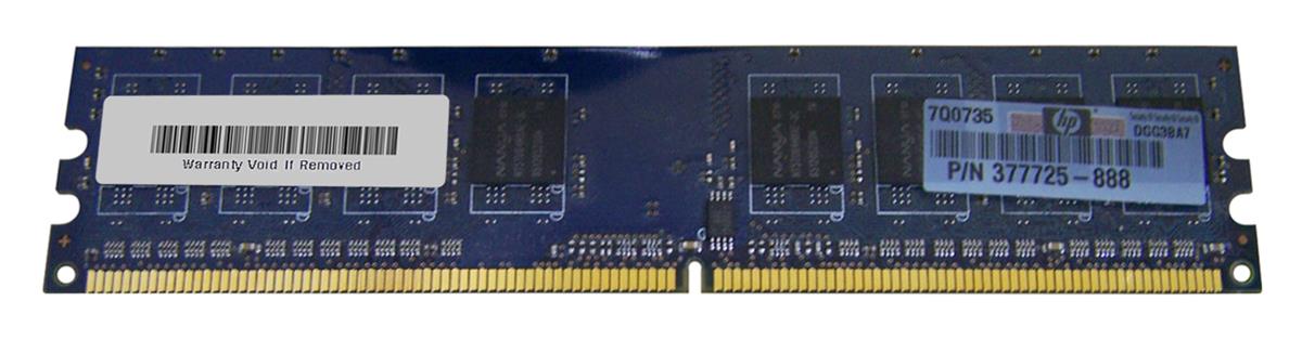 377725-888 HP 512MB PC2-5300 DDR2-667MHz non-ECC Unbuffered CL5 240-Pin DIMM Single Rank Memory Module