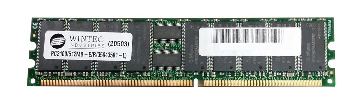 39934344-L Wintec 1GB PC2-4200 DDR2-533MHz ECC Registered CL4 240-Pin DIMM Memory Module