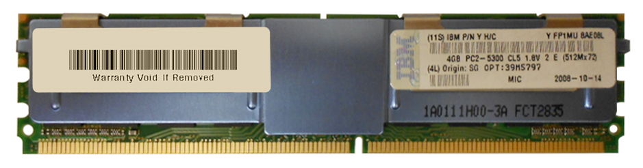39M5797 IBM Chipkill 8GB Kit (2 X 4GB) PC2-5300 DDR2-667MHz ECC Fully Buffered CL5 240-Pin DIMM Dual Rank Memory