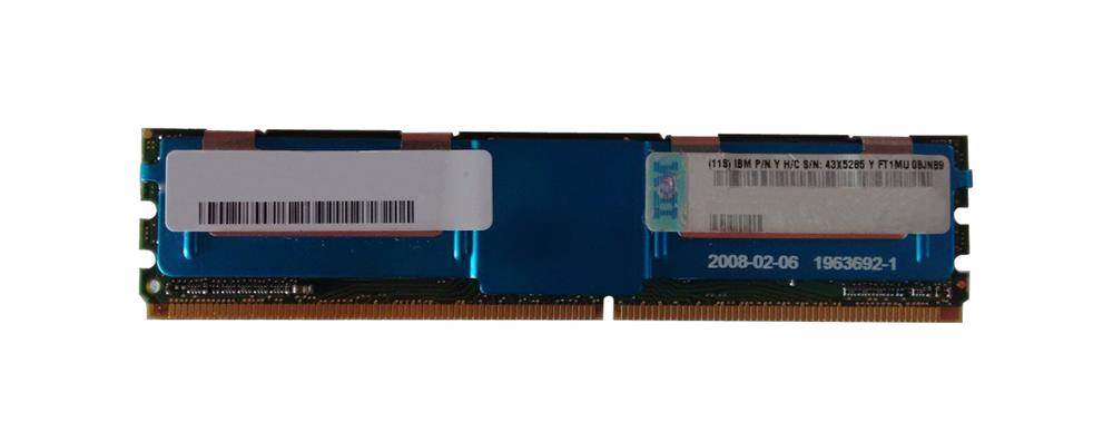 43X5285 IBM 8GB PC2-5300 DDR2-667MHz ECC Fully Buffered CL5 240-Pin DIMM Quad Rank Memory Module