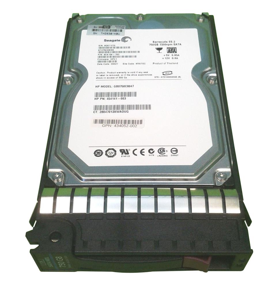 454141003B HP 750GB 7200RPM SATA 3Gbps Midline Hot Swap 3.5-inch Internal Hard Drive