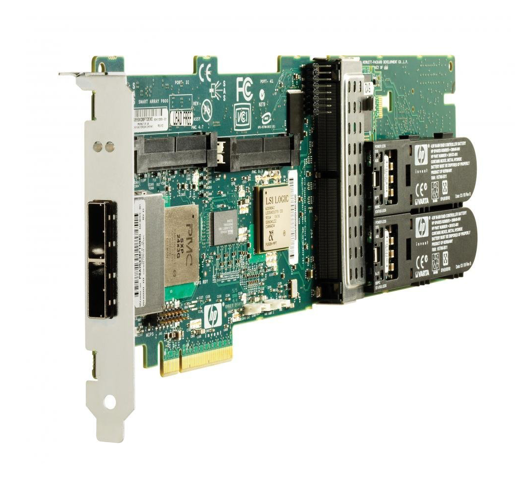 462832-B21 HP Smart Array P411 512MB Cache Dual Port SAS 3Gbps / SATA 1.5Gbps PCI Express 2.0 x8 0/1/5/10/50 RAID Controller Card