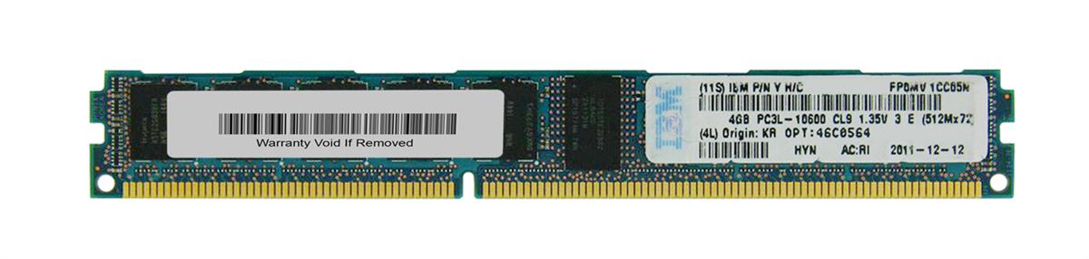 46C0564 IBM 4GB PC3-10600 DDR3-1333MHz ECC Registered CL9 240-Pin DIMM 1.35V Low Voltage Very Low Profile (VLP) Dual Rank Memory Module