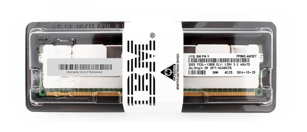 46W0676 IBM 32GB PC3-12800 DDR3-1600MHz ECC Registered CL11 240-Pin Load Reduced DIMM 1.35V Low Voltage Quad Rank Memory Module