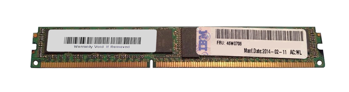 46W0706 IBM 8GB PC3-14900 DDR3-1866MHz ECC Registered CL13 240-Pin DIMM Very Low Profile (VLP) Dual Rank Memory Module