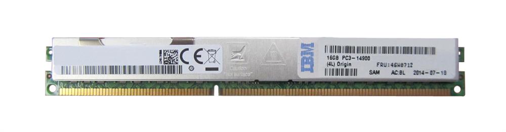 46W0712 IBM 16GB PC3-14900 DDR3-1866MHz ECC Registered CL13 240-Pin DIMM Very Low Profile (VLP) Dual Rank Memory Module