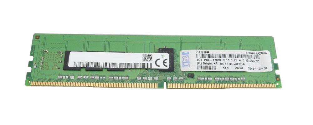 46W0784 IBM Lenovo 4GB PC4-17000 TruDDR4-2133MHz ECC Registered CL15 288-Pin DIMM 1.2V Single Rank Memory Module