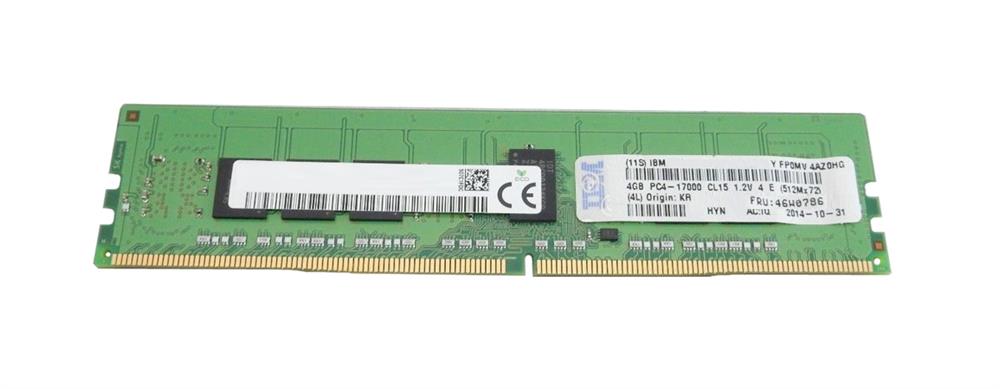 46W0786 IBM 4GB PC4-17000 DDR4-2133MHz ECC Registered CL15 288-Pin DIMM 1.2V Single Rank Memory Module