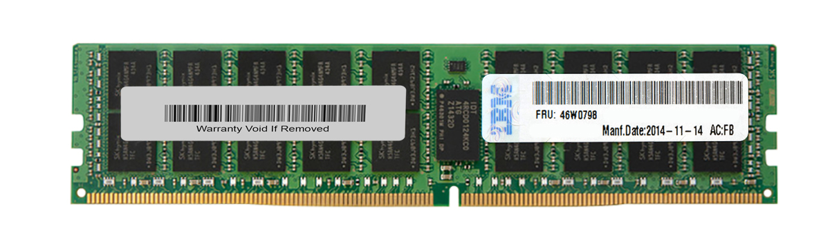 46W0798 IBM 16GB PC4-17000 TruDDR4-2133MHz ECC Registered CL15 288-Pin DIMM 1.2V Dual Rank Memory Module