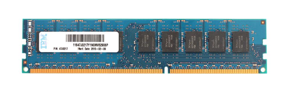47J0217 IBM 8GB PC3-12800 DDR3-1600MHz ECC Unbuffered CL11 240-Pin DIMM 1.35V Low Voltage Dual Rank Memory Module