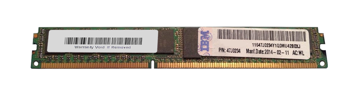 47J0234 IBM 8GB PC3-14900 DDR3-1866MHz ECC Registered CL13 240-Pin DIMM Very Low Profile (VLP) Dual Rank Memory Module