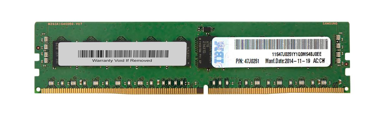 47J0251 IBM 8GB PC4-17000 DDR4-2133MHz ECC Registered CL15 288-Pin DIMM 1.2V Single Rank Memory Module
