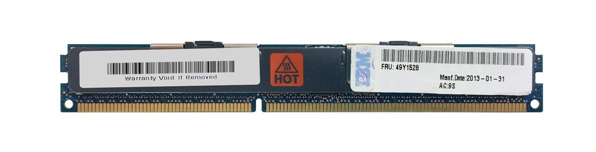 49Y1528 IBM 16GB PC3-10600 DDR3-1333MHz ECC Registered CL9 240-Pin DIMM 1.35V Low Voltage Very Low Profile (VLP) Dual Rank Memory Module