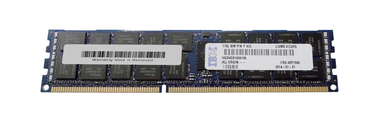49Y1565 IBM 16GB PC3-10600 DDR3-1333MHz ECC Registered CL9 240-Pin DIMM 1.35V Low Voltage Dual Rank Memory Module