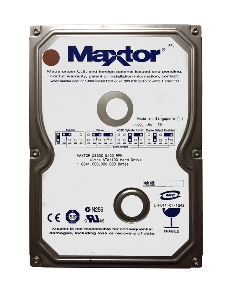 4W080H6 Maxtor DiamondMax 536DX 80GB 5400RPM ATA-100 2MB Cache 3.5-inch Internal Hard Drive