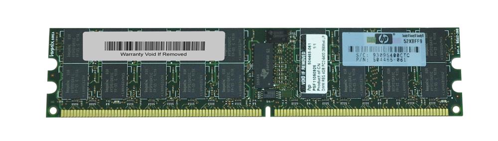 504465-061 HP 4GB PC2-6400 DDR2-800MHZ ECC Registered CL5 240-Pin DIMM Dual Rank Memory Module for ProLiant G5 / G6 Series Servers