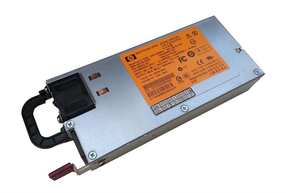 512327R-B21-RNG HP 750-Watts Common Slot High Efficiency Redundant Hot Swap Switching Power Supply for ProLiant DL380 385 and ML370 G6 Server