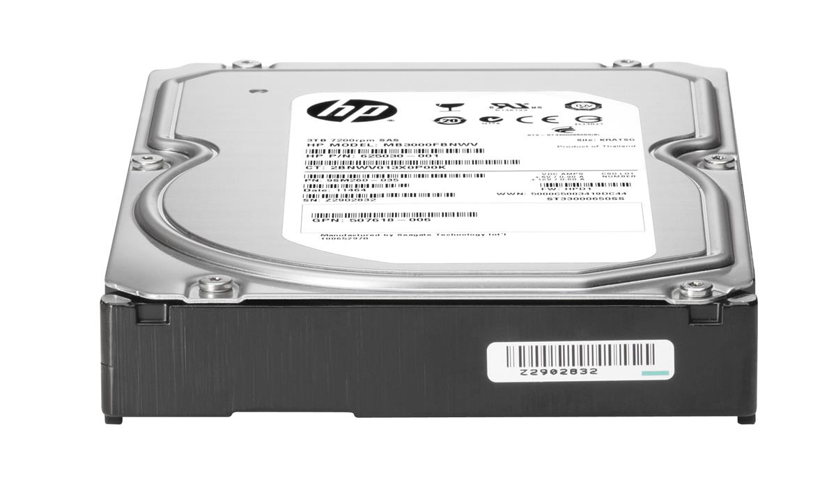 652766-B21-RFB HP 3TB 7200RPM SAS 6Gbps Midline Hot Swap 3.5-inch Internal Hard Drive with Smart Carrier