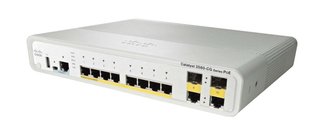 677L767 Cisco 10-Ports Manageable 8 x POE 2 x Expansion Slots 10/100/1000Base-T PoE Ports Compact Switch (Refurbished)