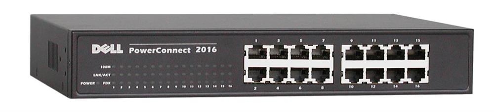 6X158 Dell PowerConnect 2016 16-Ports 10/100 Fast Ethernet Switch (Refurbished)
