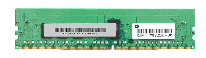 752367-581 HP 4GB PC4-17000 DDR4-2133MHz ECC Registered CL15 288-Pin DIMM 1.2V Single Rank Memory Module