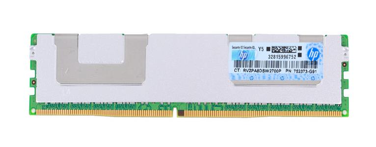 752373-G91 HP 64GB PC4-17000 DDR4-2133MHz Registered ECC CL15 288-Pin Load Reduced DIMM 1.2V Quad Rank Memory Module
