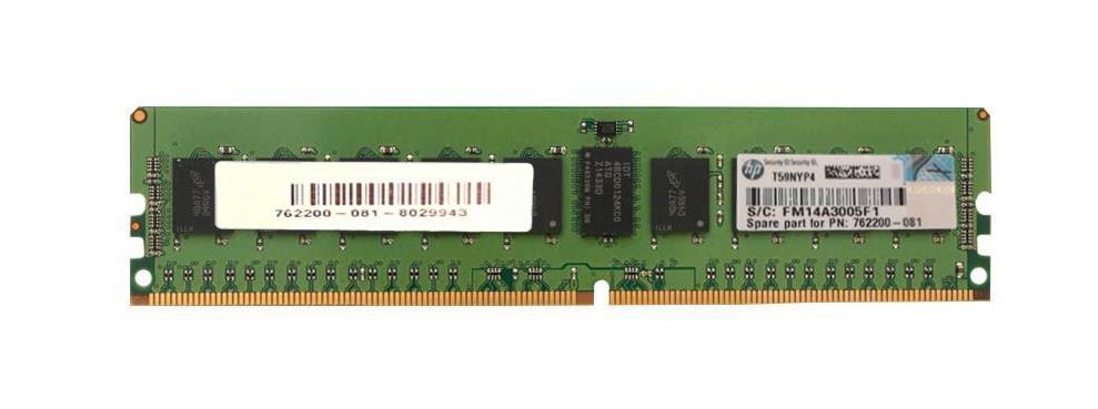 762200-081 HP 8GB PC4-17000 DDR4-2133MHz ECC Registered CL15 288-Pin DIMM 1.2V Dual Rank Memory Module