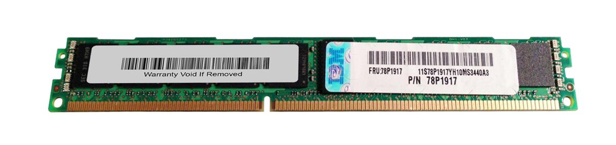 78P1917 IBM 8GB PC3-10600 DDR3-1333MHz ECC Registered CL9 240-Pin DIMM 1.35V Low Voltage Single Rank Very Low Profile (VLP) Memory Module