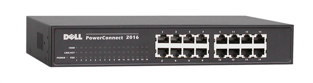 7H989 Dell PowerConnect 2016 16-Ports 10/100 Fast Ethernet Switch (Refurbished)