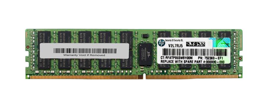812221-001 HP 16GB PC4-17000p DDR4-2133MHz ECC Registered CL15 288-Pin DIMM 1.2V Dual Rank Memory Module