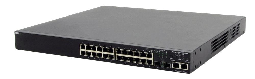 8H447 Dell PowerConnect 3424P 24-Ports 10/100 Fast Ethernet Managed Switch (Refurbished)