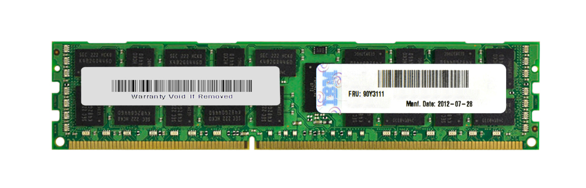 90Y3111 IBM 8GB PC3-12800 DDR3-1600MHz ECC Registered CL11 240-Pin DIMM Dual Rank Memory Module
