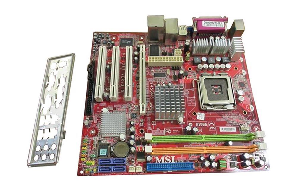 945GM3 MSI Socket 775 Chipset 945G DDR3 SATA 3GBps PCIe 2.0 x16 USB 2.0 micro-ATX Motherboard (Refurbished)