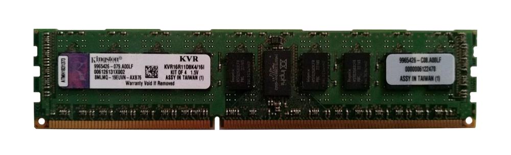 9965426-079.A00LF Kingston 4GB PC3-12800 DDR3-1600MHz ECC Registered CL11 240-Pin DIMM Dual Rank x8 Memory Module