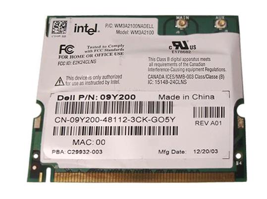 9Y200 Dell Wireless Mini PCI Network Card
