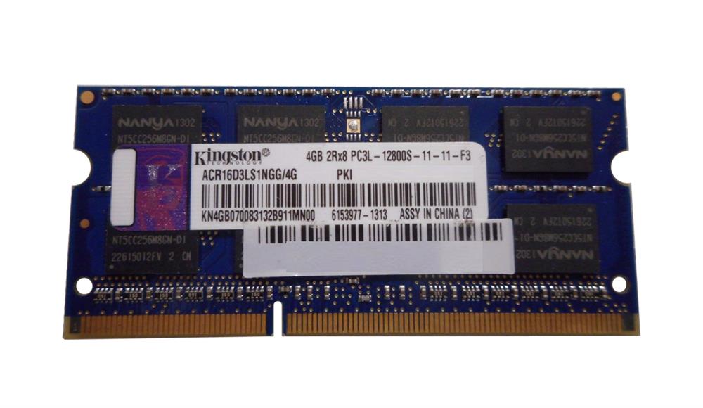 ACR16D3LS1NGG/4G Kingston 2GB PC3-12800 DDR3-1600MHz non-ECC Unbuffered CL11 204-Pin SoDimm 1.35V Low Voltage Single Rank Memory Module